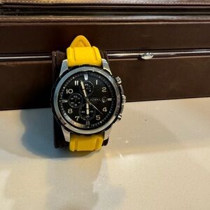 Fossil watch with silicone band
